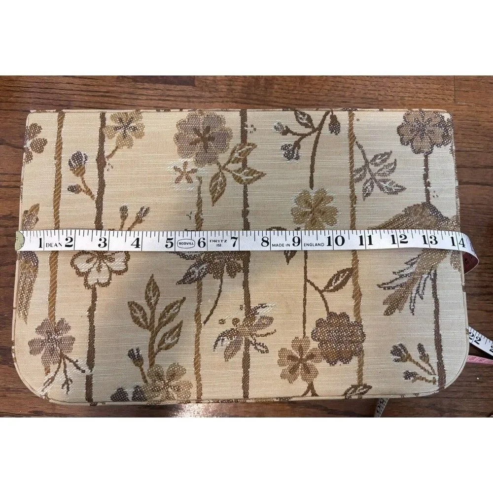 Neiman Marcus Vintage Fabric Jewelry Box Made In Italy